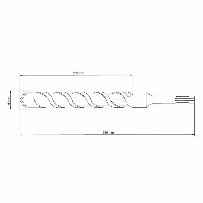 Broca SDS Plus 6 x 260MM 43148108 TRAMONTINA — fotografia 4