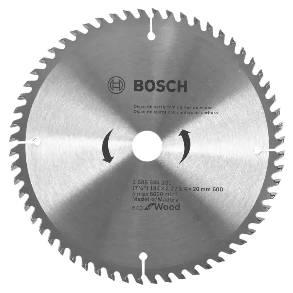 Disco de serra 7 ¼” em aço com dentes widea 60 d Bosch — fotografia 6
