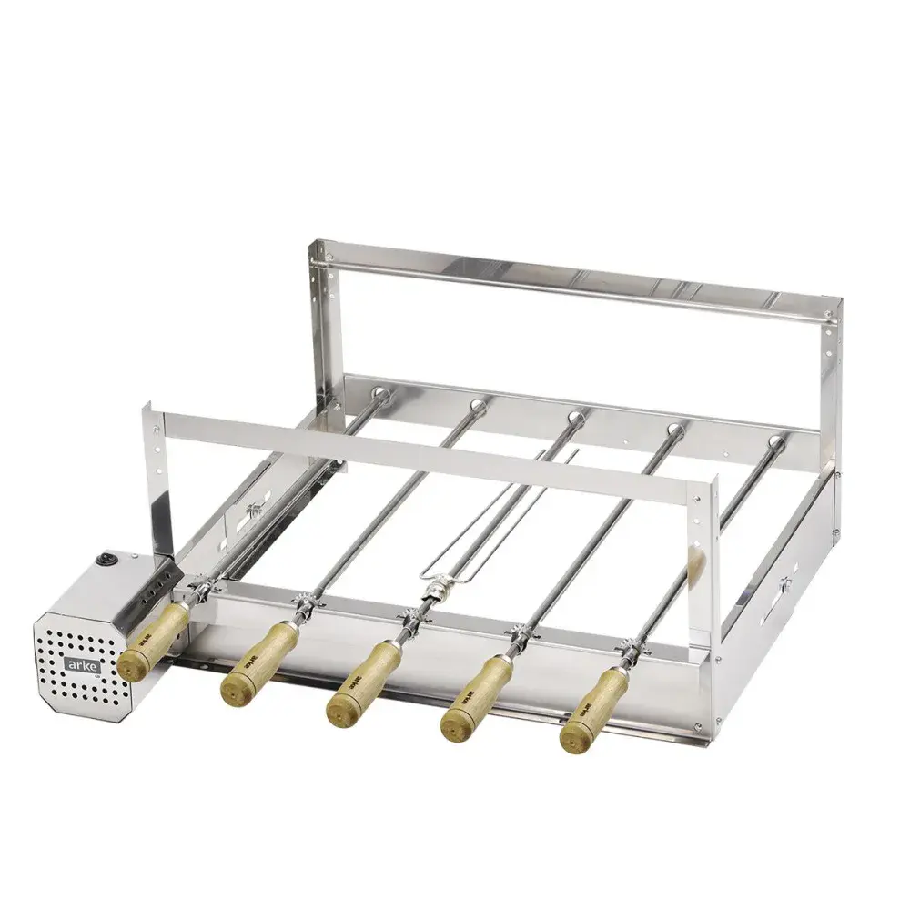 Churrasqueira inox gira bem 6 espetos Arke