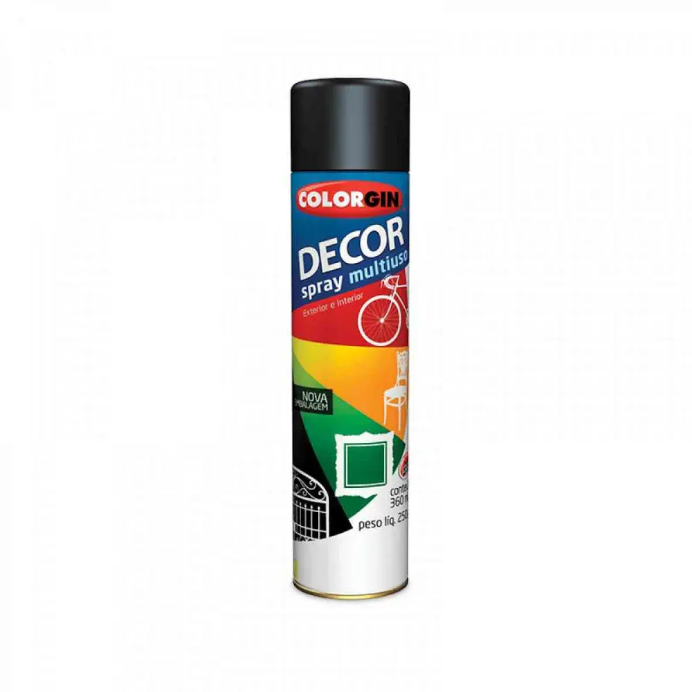 Tinta verniz spray decor uso geral para Colorgin