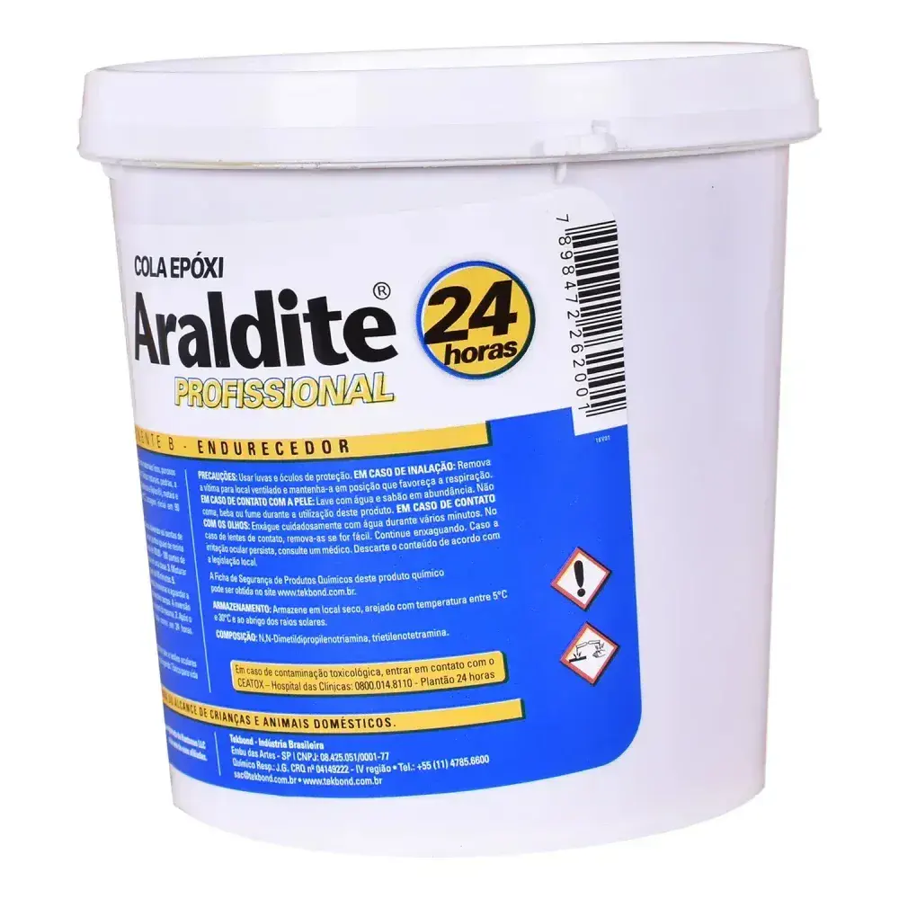 Cola epóxi Araldite profissional 1,8KG tekbond — fotografia 10