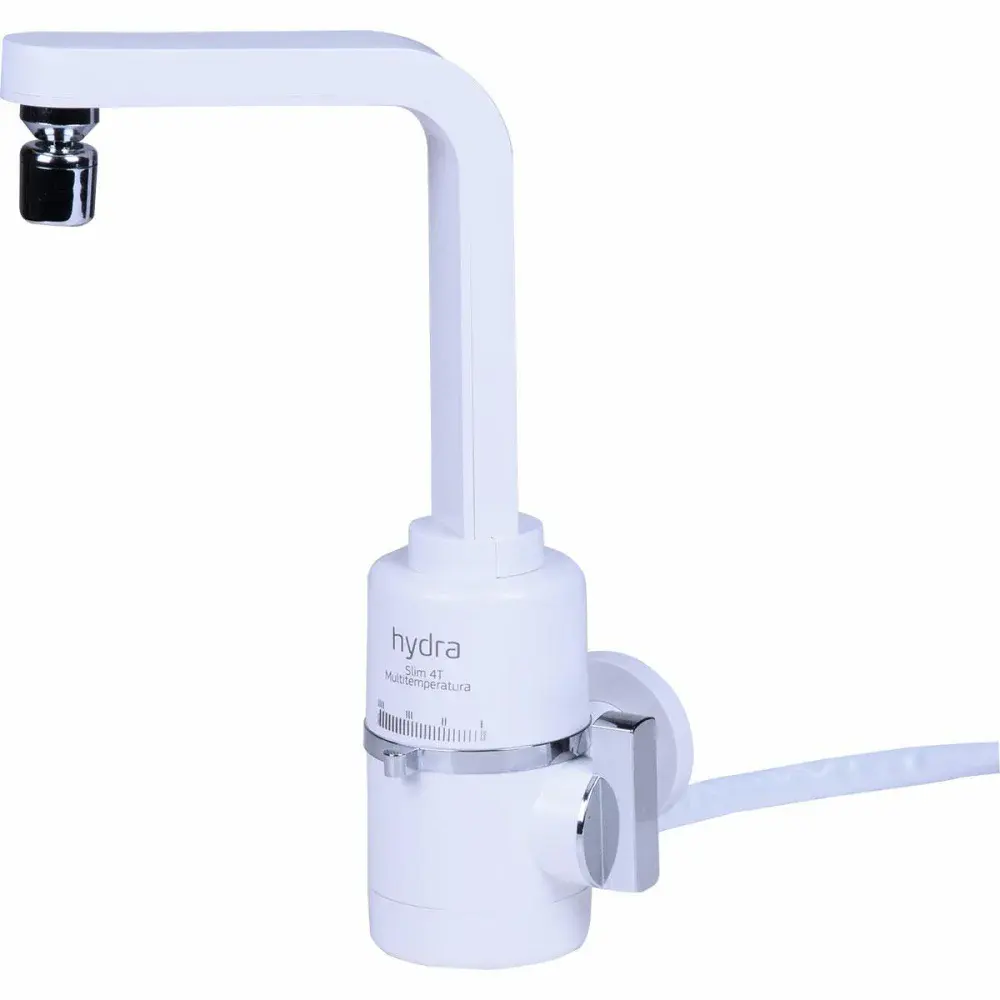 Torneira slim 4T de parede 5500W 220V branca Hydra