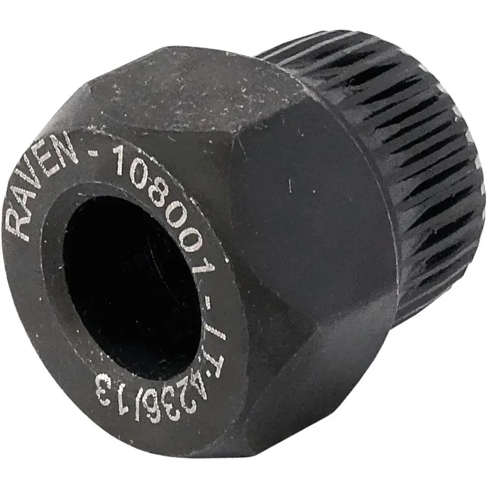 108001 Raven - soquete especial estriado com 33 dentes e sextavado de 22 mm para polia — fotografia de referência