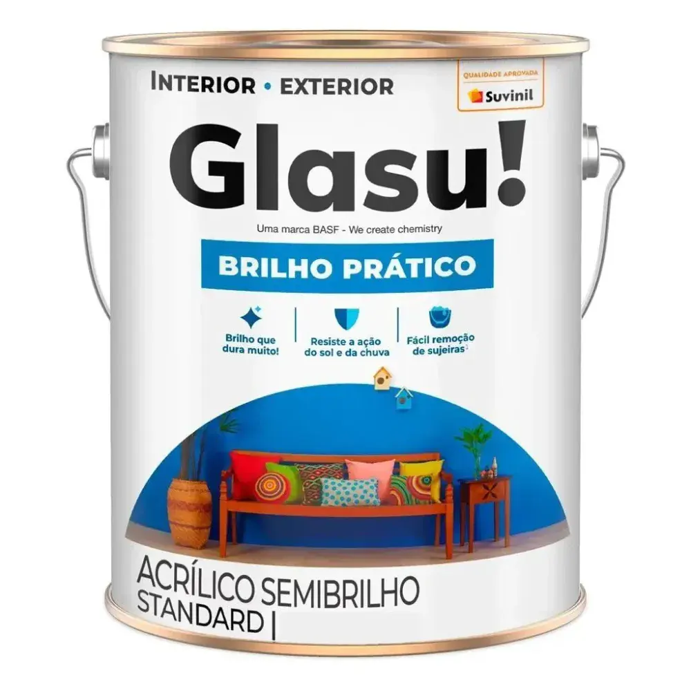 Acrílico brilho prático base A2 3,2L da glasu Suvinil Glasu!