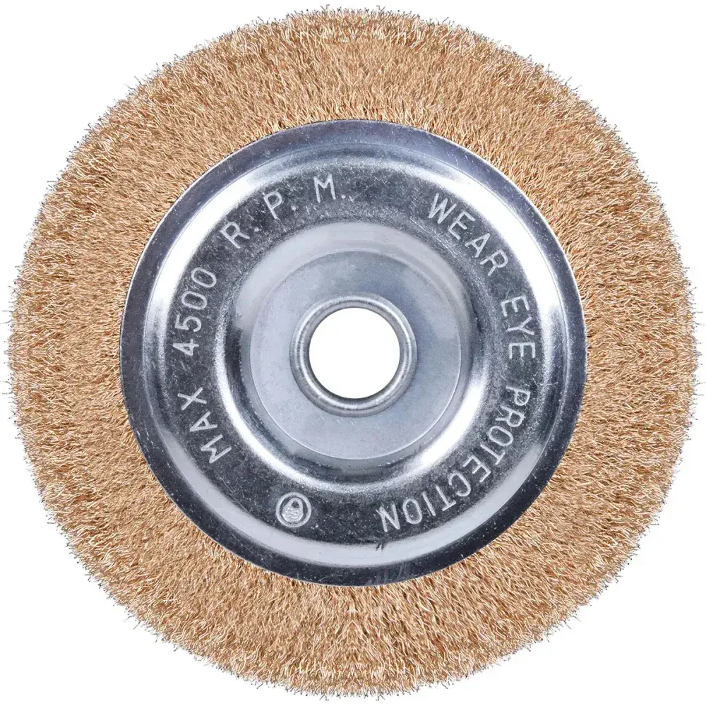 Escova circular em aço latonado 6 152,4MM 6.000RPM Worker — fotografia 5