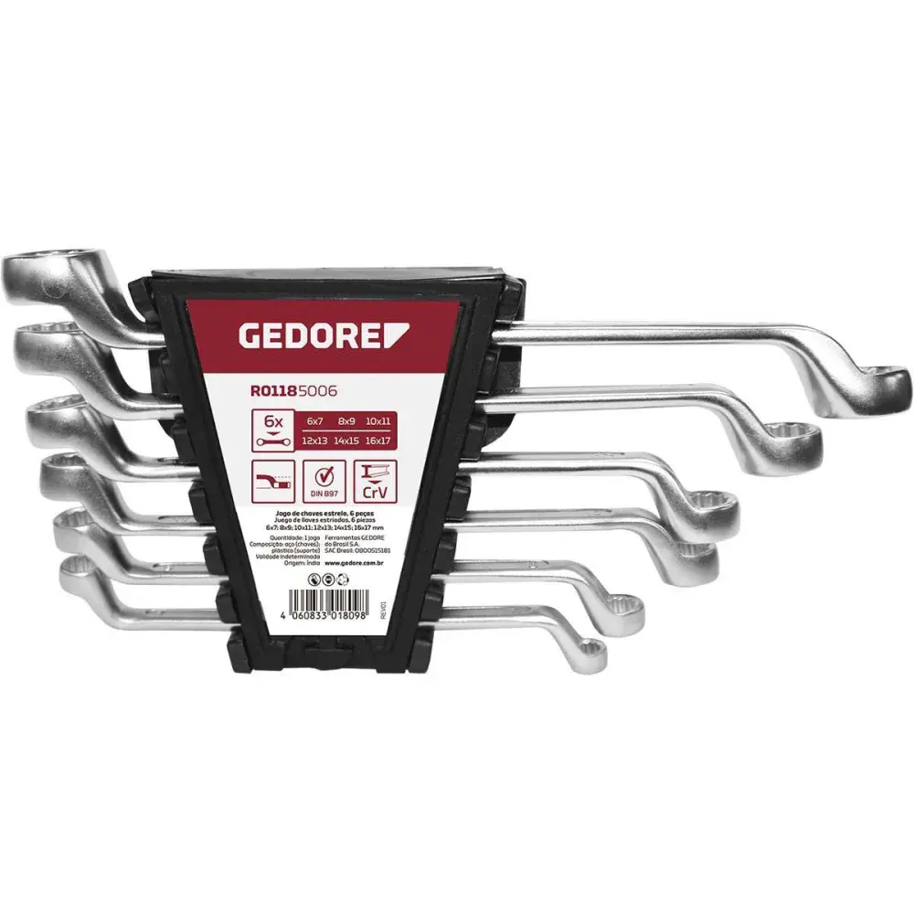 Jogo de chave estrela 6 a 22MM 8PÇS Gedore red — fotografia de referência