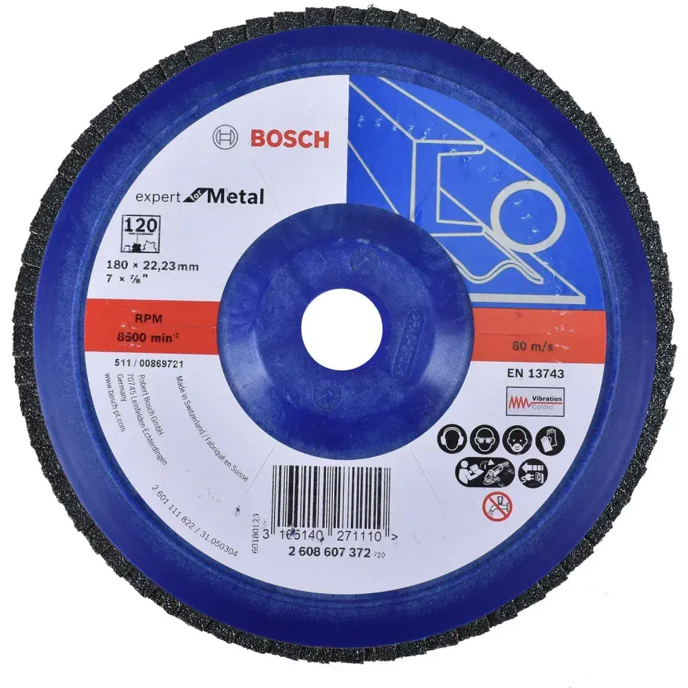 Disco flap 180MM G120 expert for metal Bosch — fotografia 6