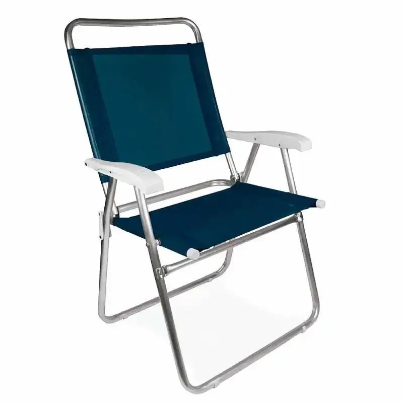 Cadeira de praia e piscina master plus 120 kgs alta em alumínio kit com 2 peças Mor — fotografia 2