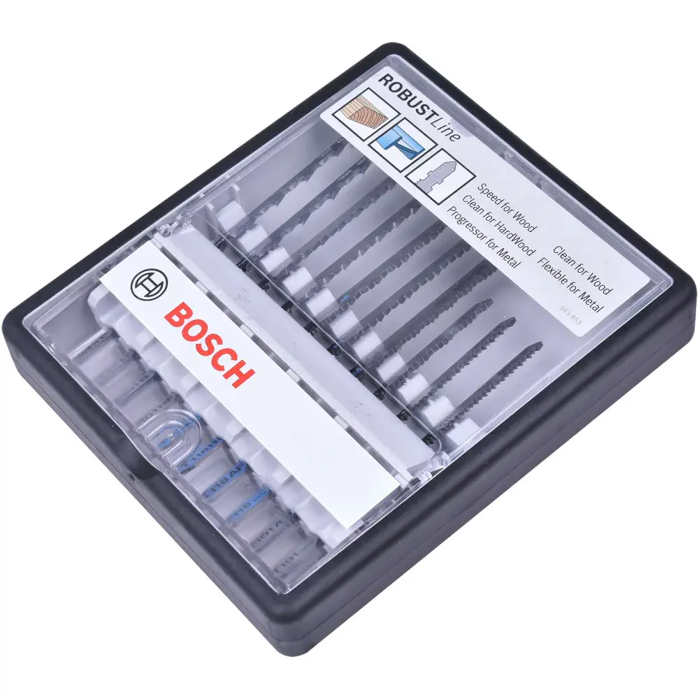 Jogo de serra tico-tico madeira / metal robust Bosch 10 pçs — fotografia 4
