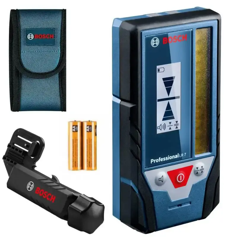 Receptor de laser LR 7 para GLL 3-80 c GLL 3-80 CG com suporte para régua Bosch