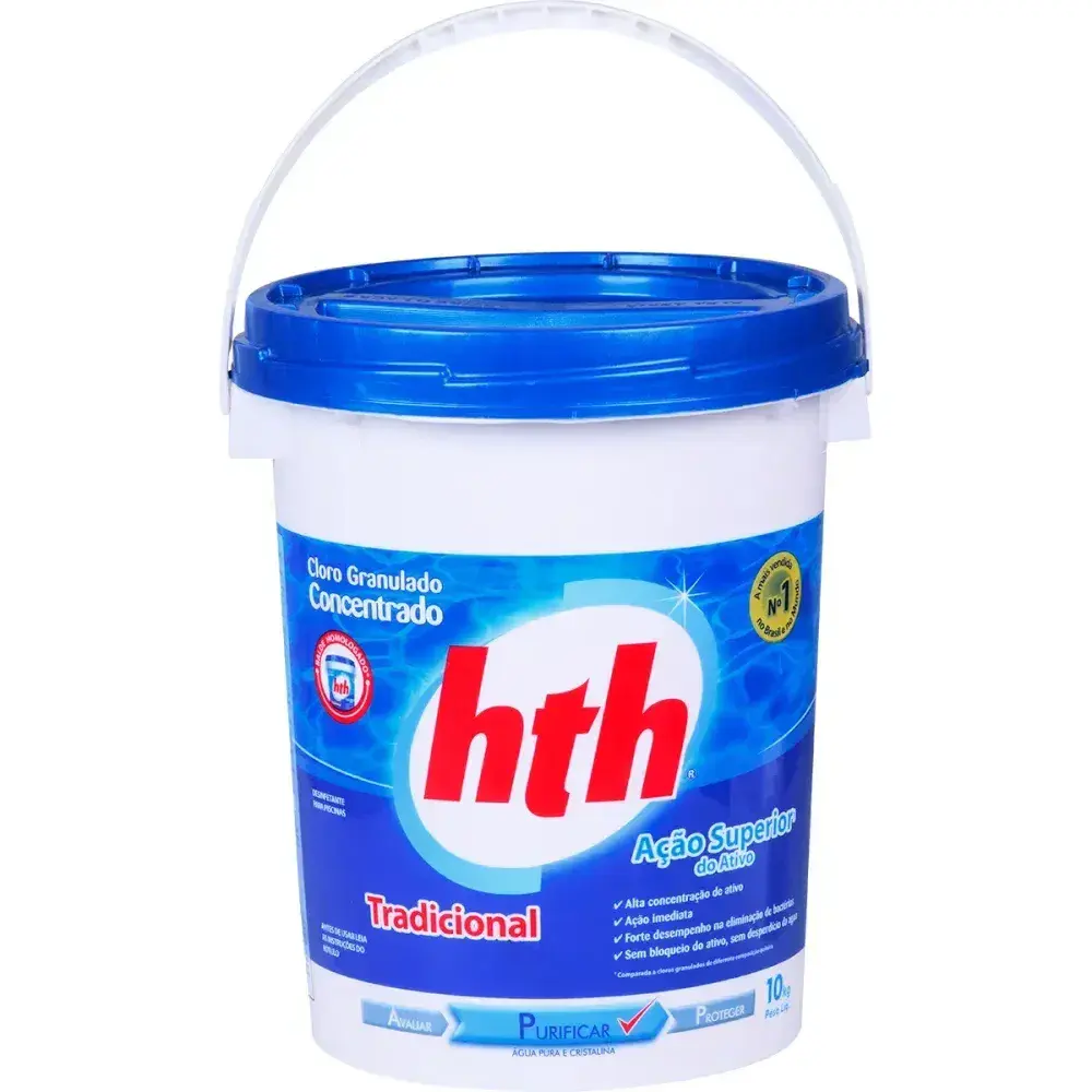 Cloro granulado tradicional de 10KG da HTH — fotografia 6