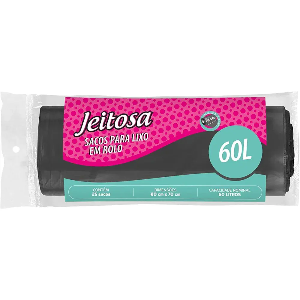 Saco de lixo jeitosa 60L 25 peç Bettanin