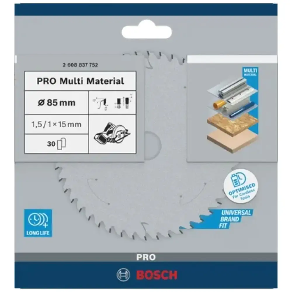 Disco de Corte Standard Multimaterial 85 x 15 MM 30 Dentes BOSCH — fotografia 3