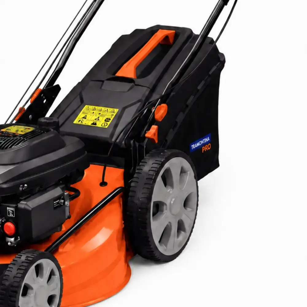 Cortador de grama gasolina 6,5 HP CCP53 pro c/ traçao e recolhedor Tramontina — fotografia 4