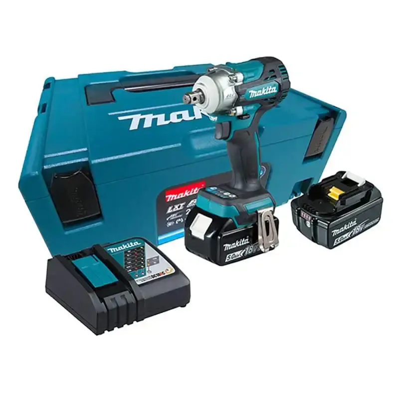 Chave de impacto à bateria 18,0V 330 n.m com 2 baterias 5,0AH e maleta DTW300RTJ Makita Bivolt — fotografia de referência