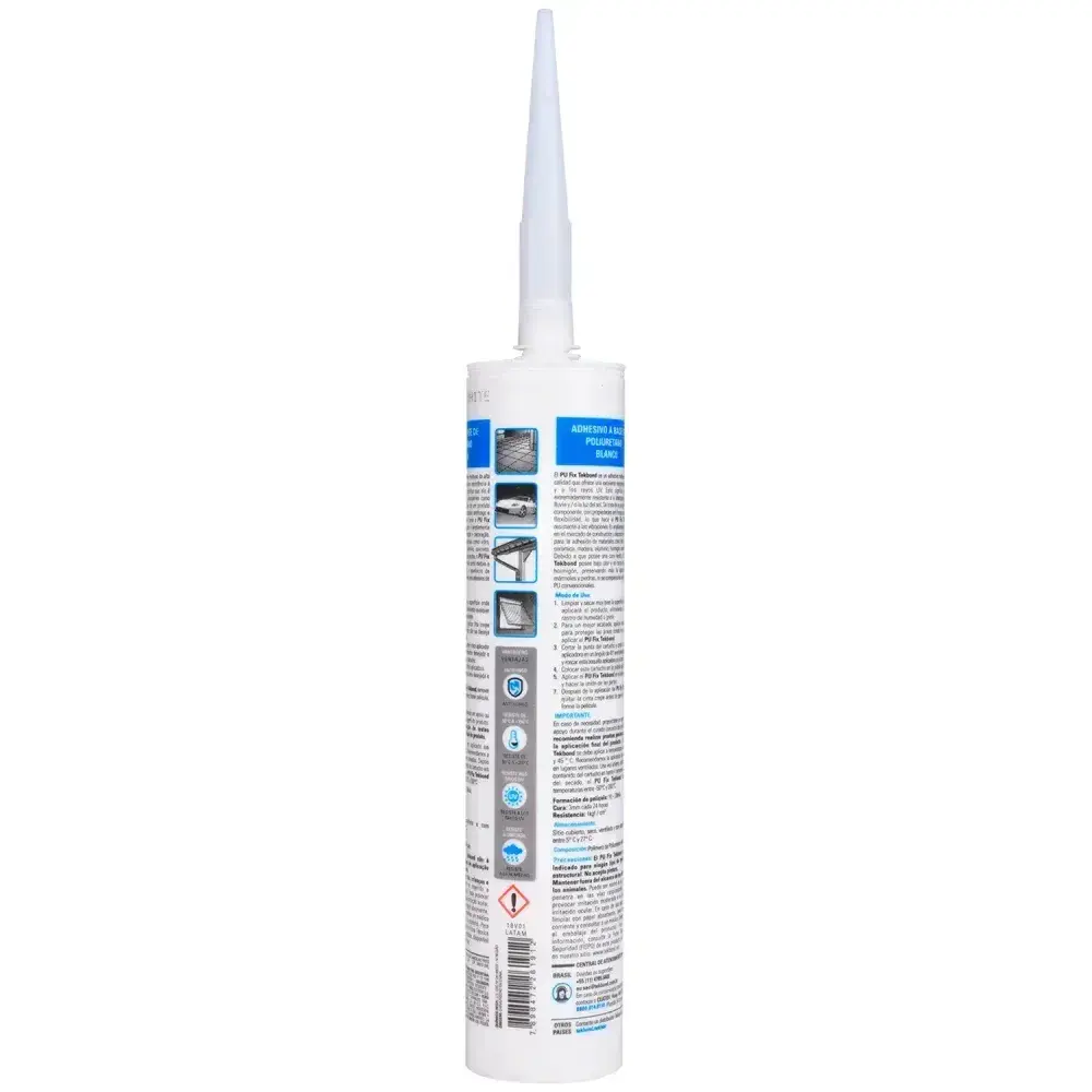 Adesivo multiuso PU40 fix branco 280ML Tekbond — fotografia 7