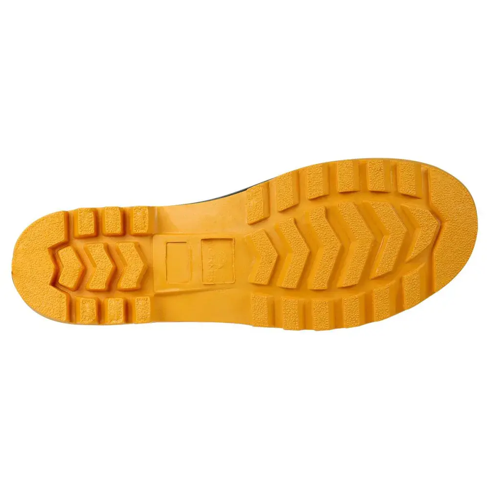 Bota pvc preta/amarela cano médio com forro N°38 Worker — fotografia 4