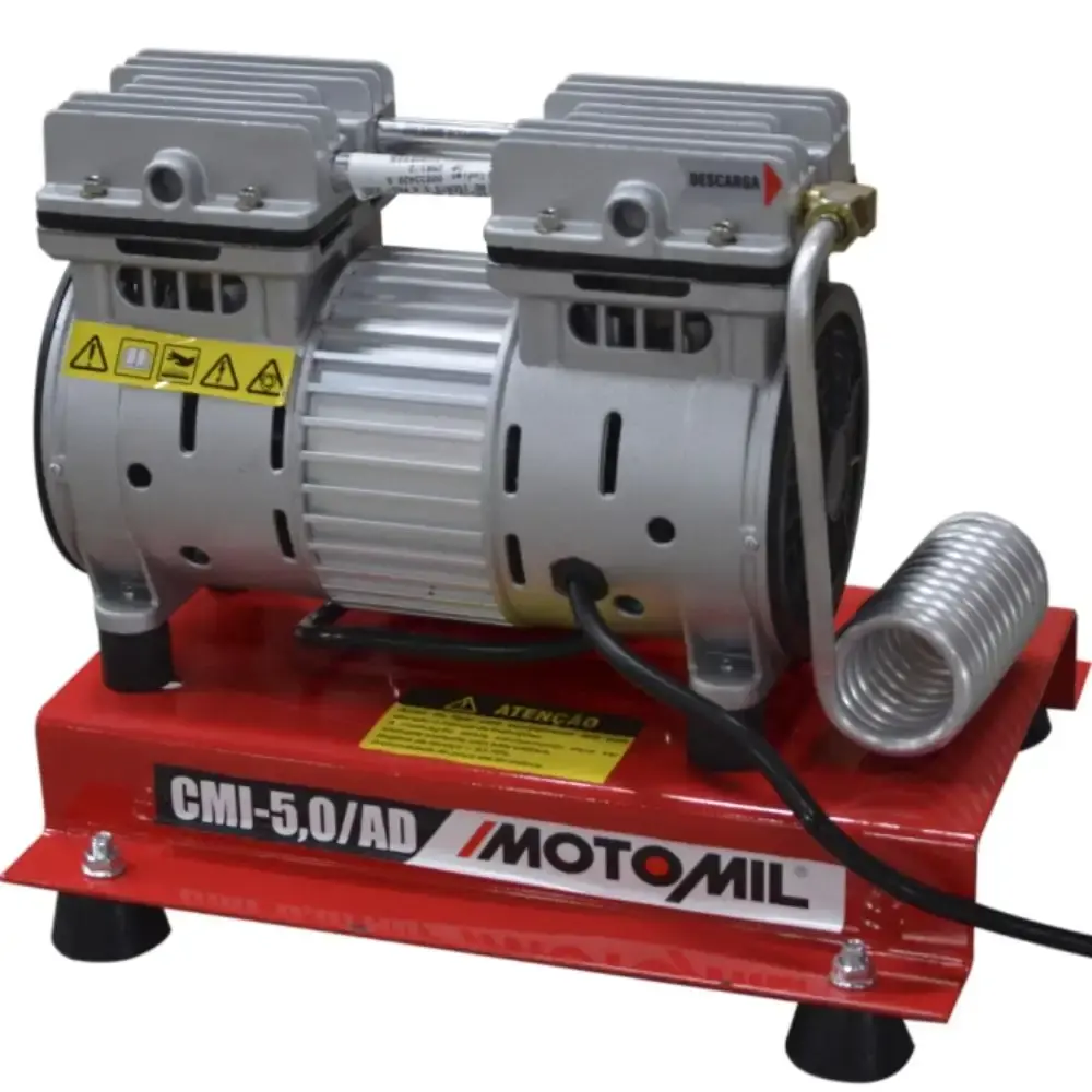 Compressor ar direto 1HP poço artesiano CMI-5 AD silencioso sem óleo MotoMil 110 V