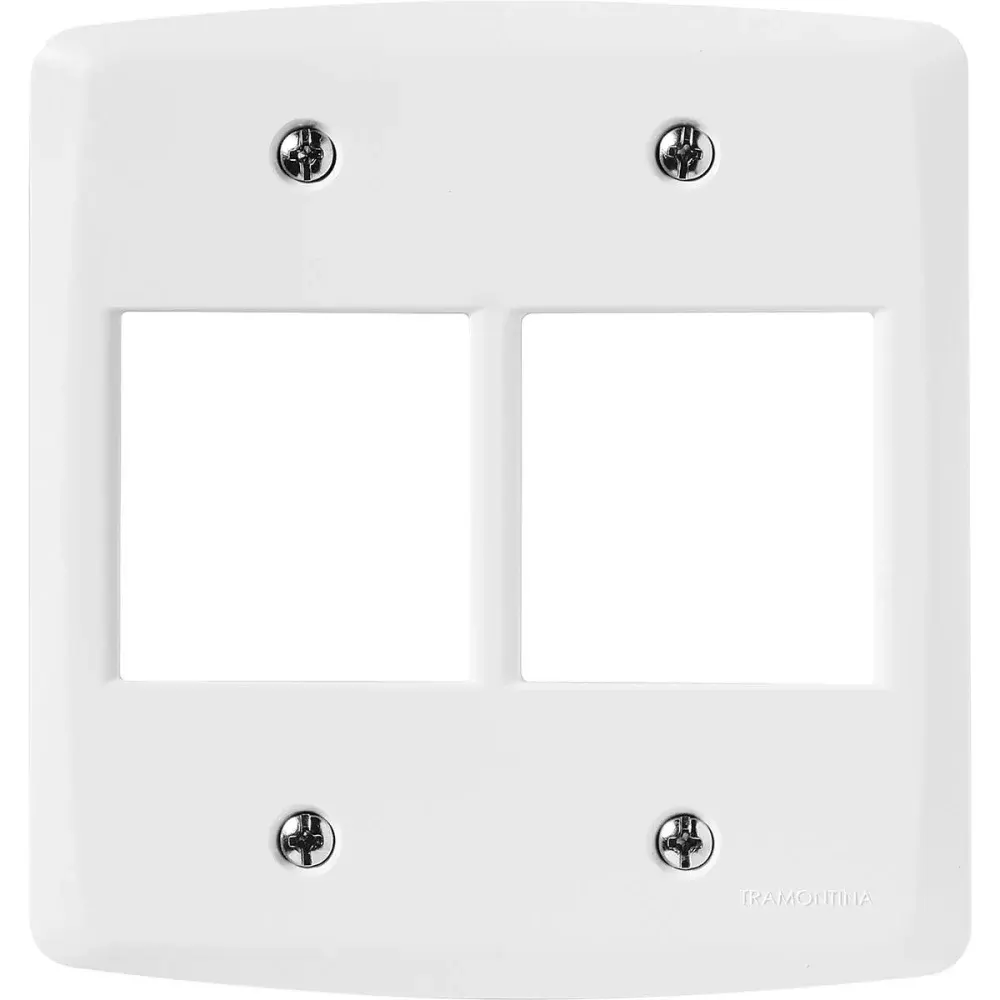 Placa 4 postos 4X4 lux² branca Tramontina — fotografia de referência