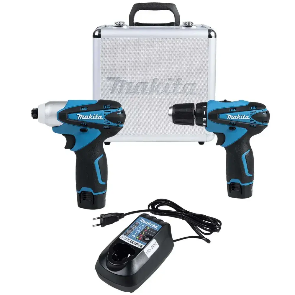 Kit furadeira parafusadeira de impacto à bateria 12V Makita — fotografia 6