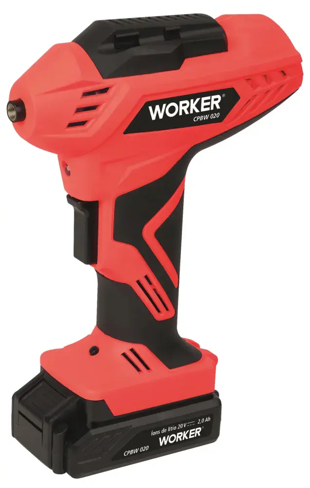 Compressor ar pistola bateria 20V Worker — fotografia 5
