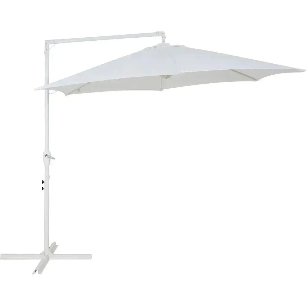 Ombrelone suspenso veneza 3 metros diâmetro com manivela 832001 branco BEL BEL FIX