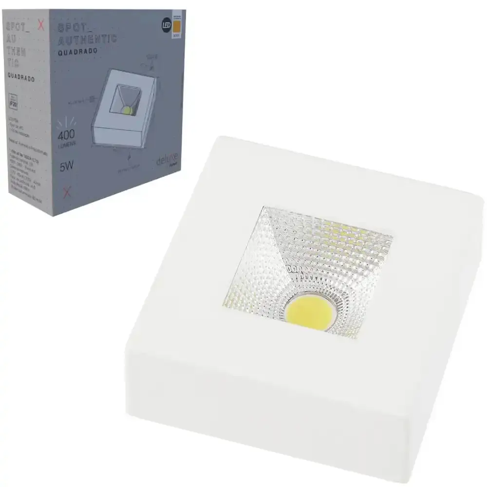 Luminária spot led 5W sobrepor quadrado BR6500K Avant Bivolt — fotografia 3