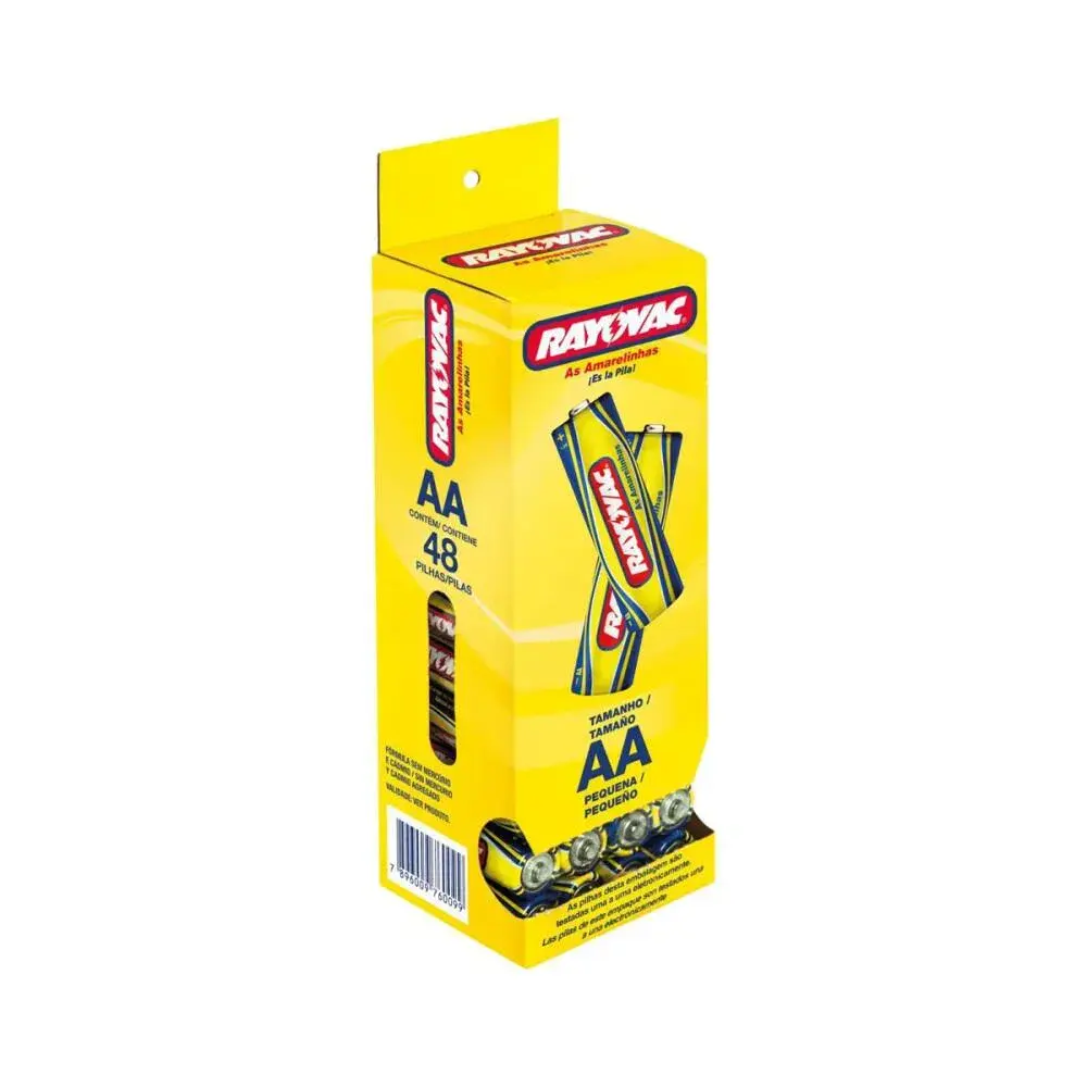 Pilha amarelinha aa 48 peç Rayovac