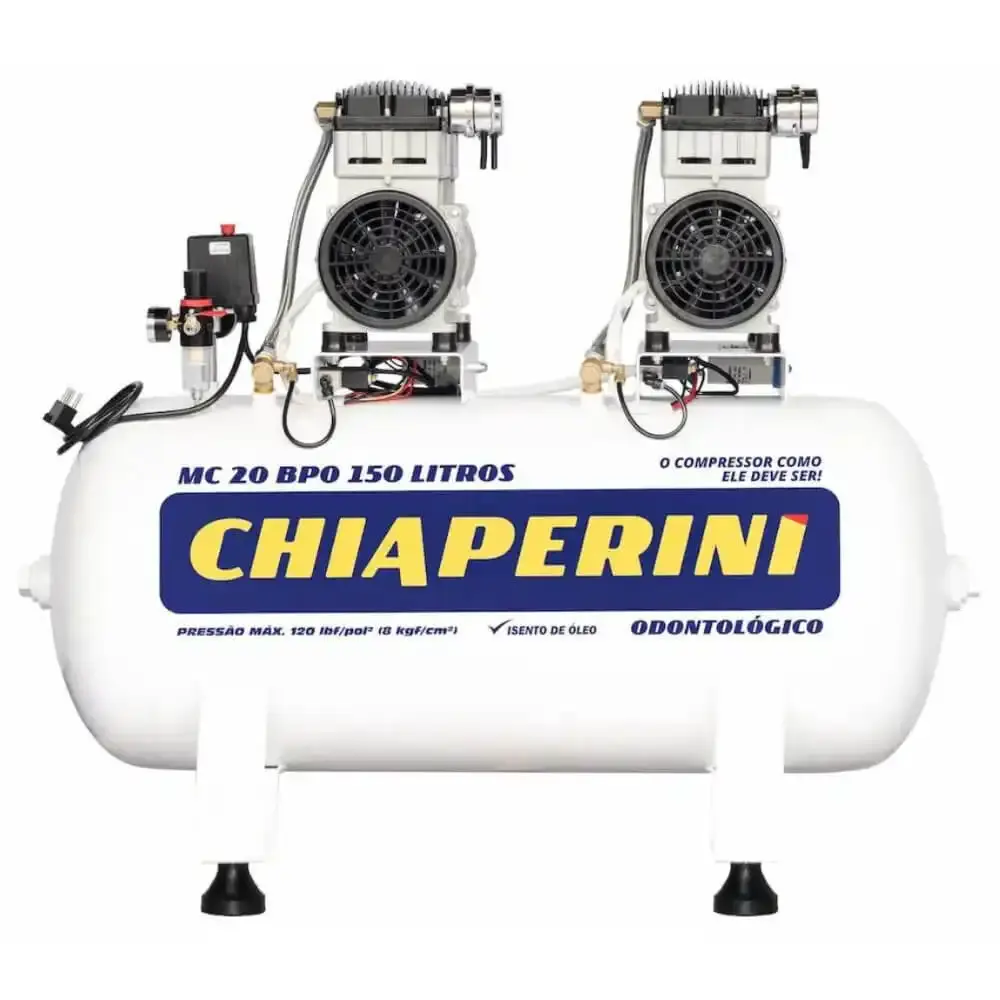 Compressor odontológico 20 pés 150 litros 220V MC20BPO Chiaperini 220 V