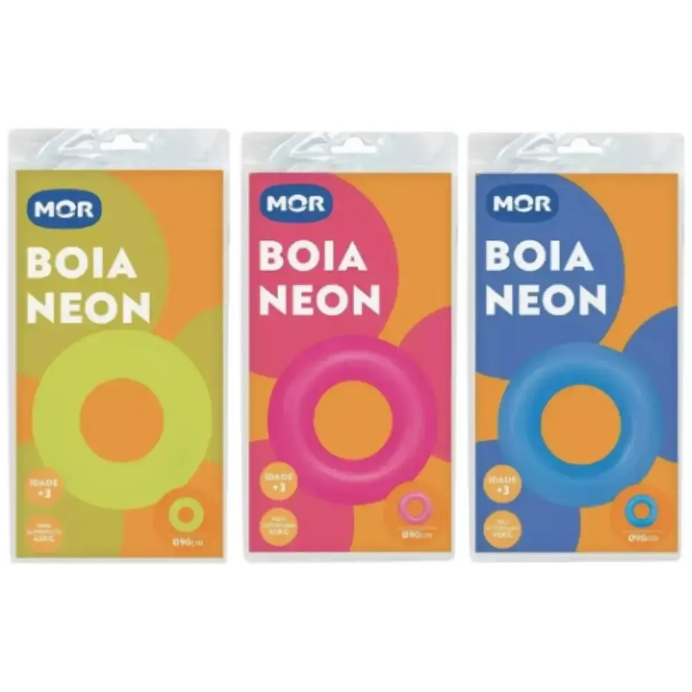 Boia inflável redonda neon 90 CM cores sortidas 001821 Mor — fotografia 3