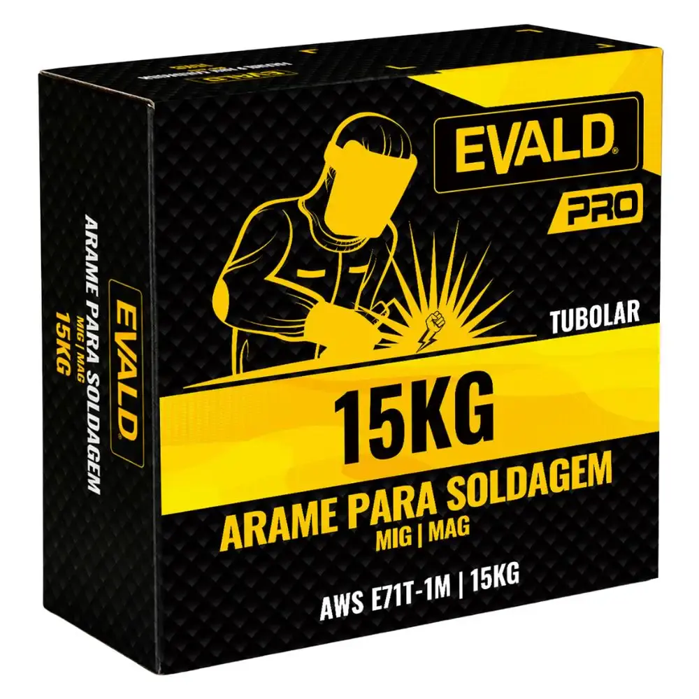 Arame para solda MIG 1.6 MM tubolar E71T-1M rolo com 15 KG Evald — fotografia 4