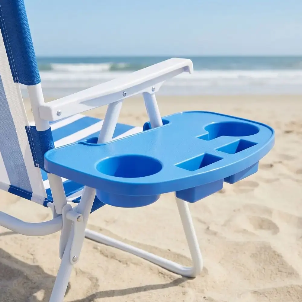 Mesa portátil para cadeiras de praia porta copo 32X19CM ZT-MP32X18CM Zelt — fotografia 5