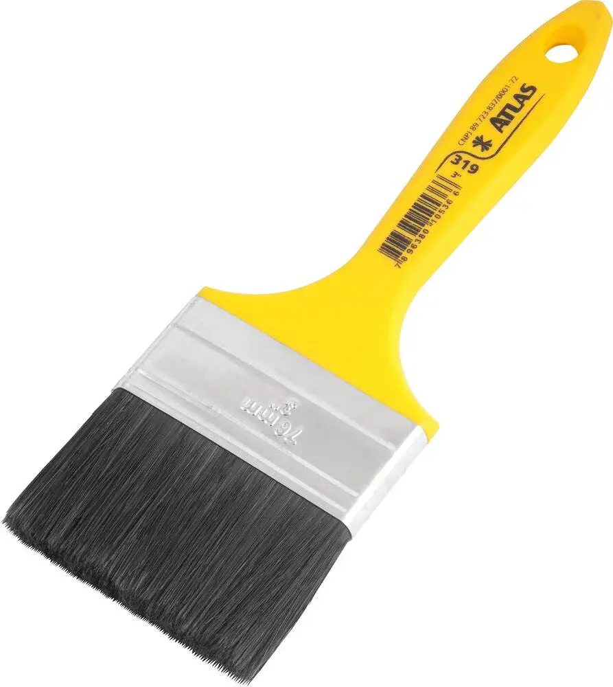 Trincha média para pintura com esmalte cerda preta 3” Atlas