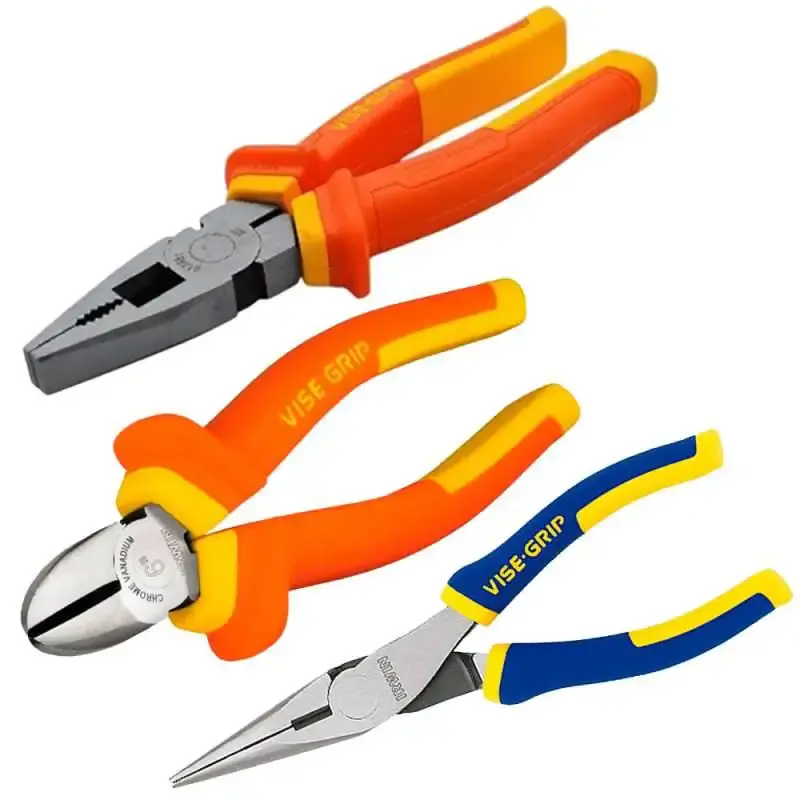 Kit de Alicates c/ Bico Meia Cana. Corte Diagonal e Universal VISE-GRIP IRWIN — fotografia de referência