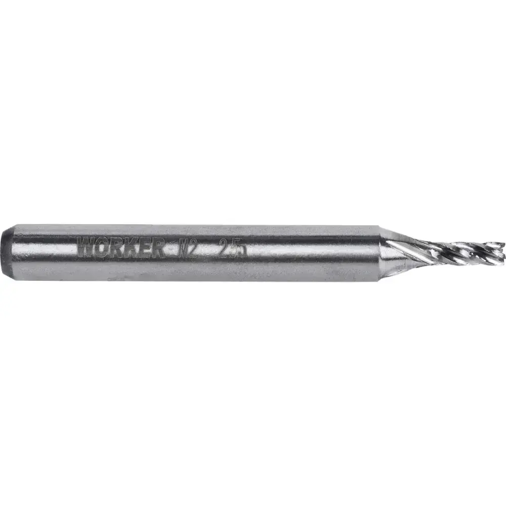 Fresa de topo reto aço rápido 2,5MM haste 6MM Worker — fotografia 6