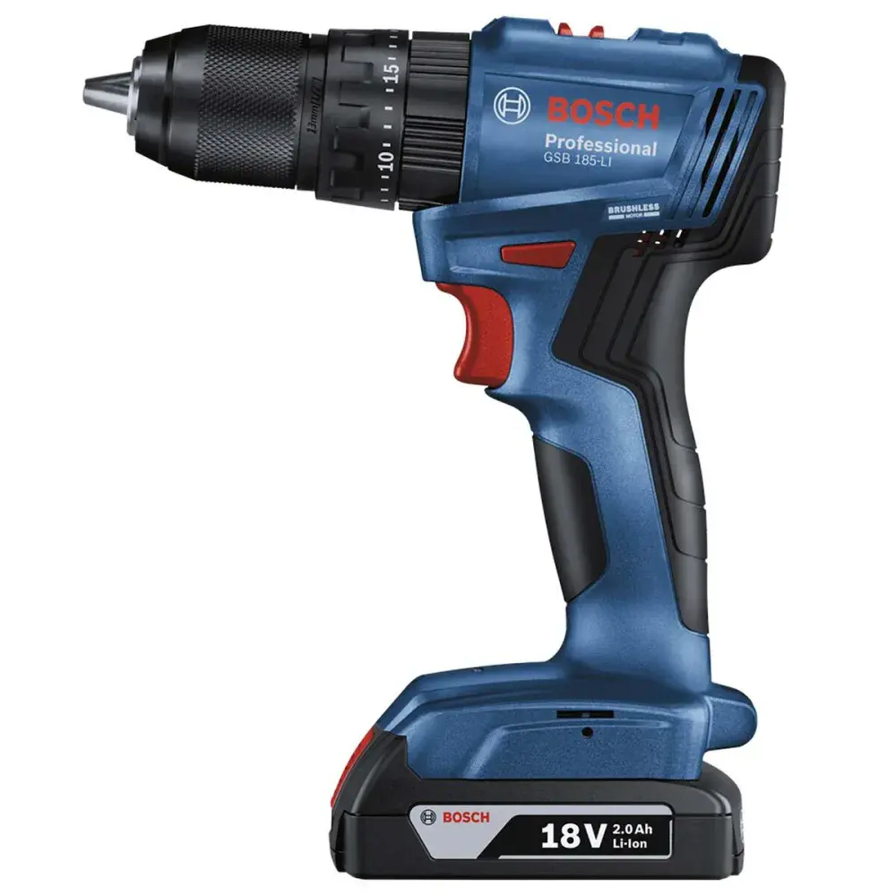 Furadeira parafusadeira de impacto 18V gsb 185-LI brushless sem fio Bosch — fotografia 3