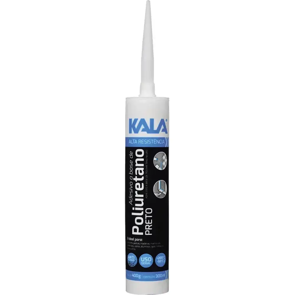 Adesivo selante de poliuretano preto 400G Kala — fotografia 4