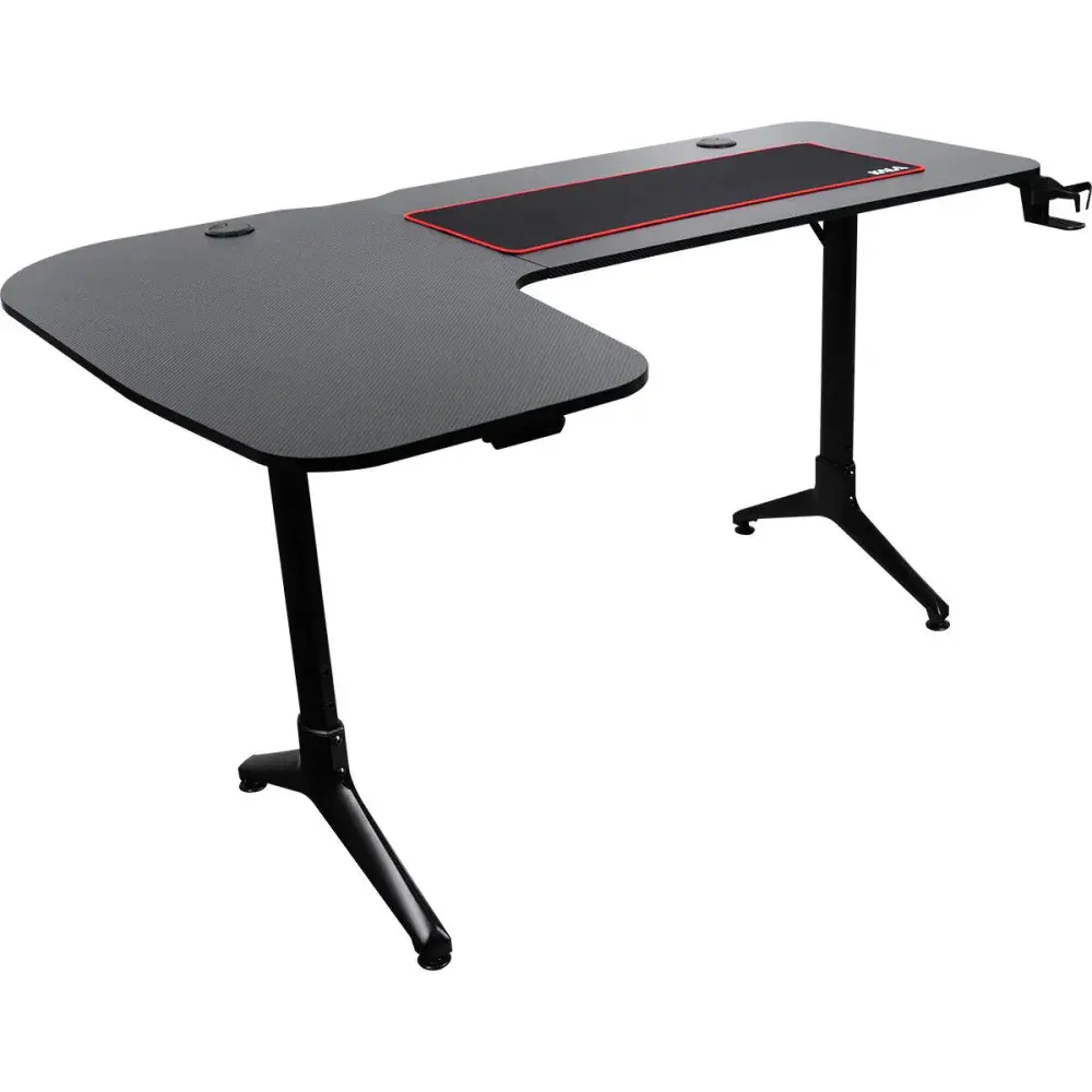 Mesa gamer modelo l 80X30CM com suporte de acessórios Kala — fotografia 2