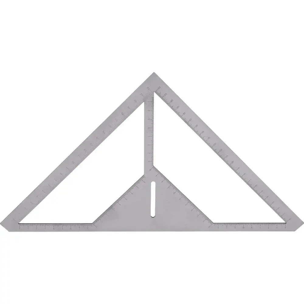 Gabarito triangular aço inox 22CM Bumafer — fotografia 6