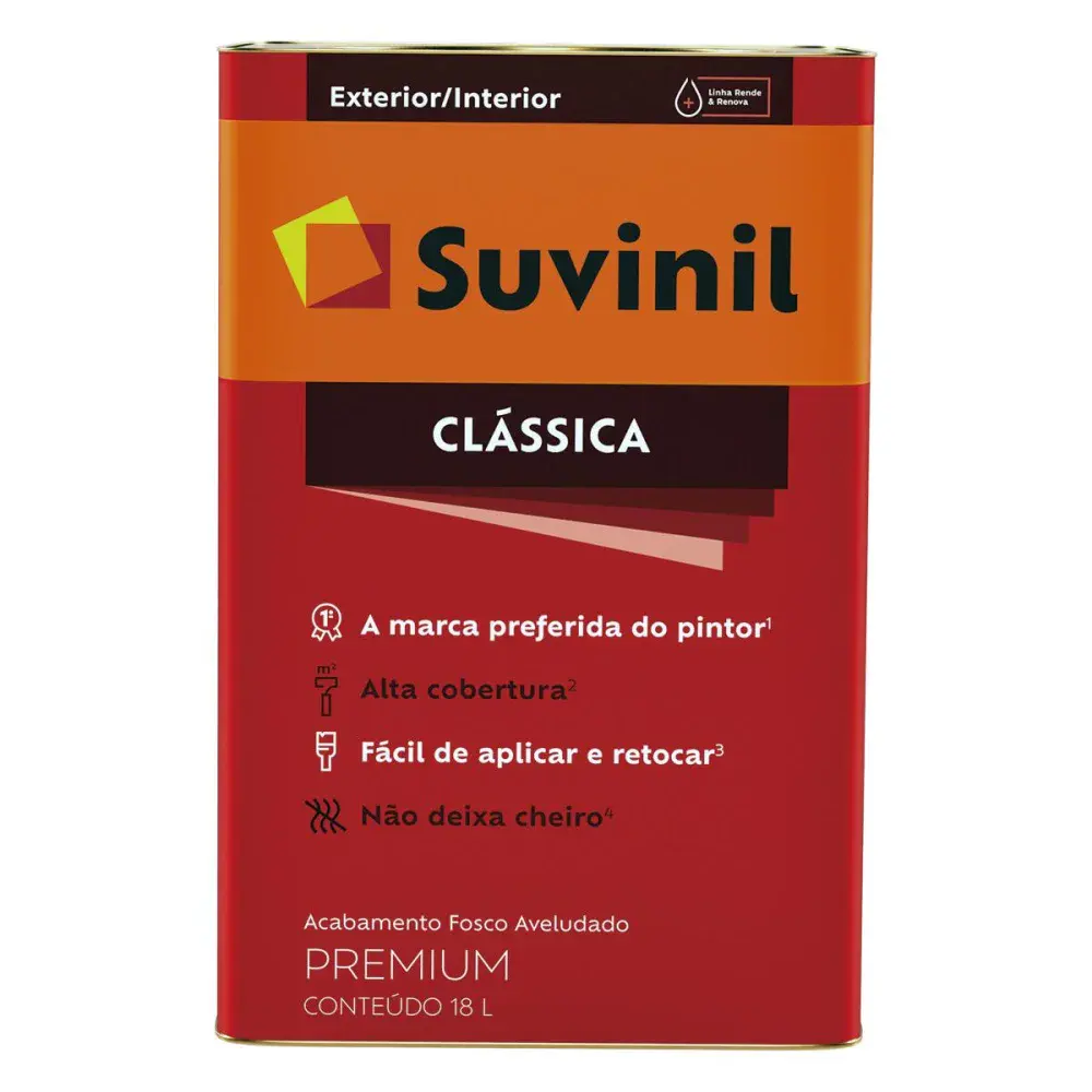 Tinta acrílica clássica fosco marfim 18L Suvinil