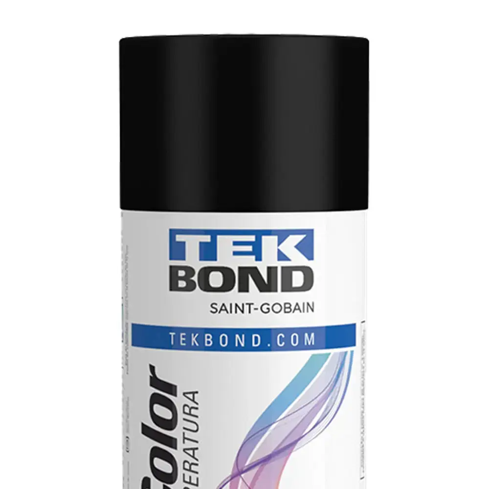 Tinta spray 350ML alta temperatura preto fosco 23371006900 Tekbond — fotografia 3