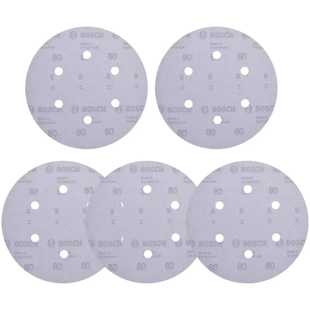 Lixa disco velcro para madeira 5 peç 150MM G80 Bosch — fotografia 7