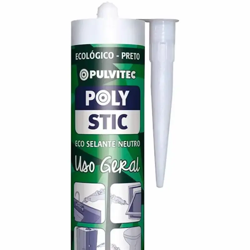 Silicone tubo 280G preto ecológico neutro ZF024 Pulvitec — fotografia 2