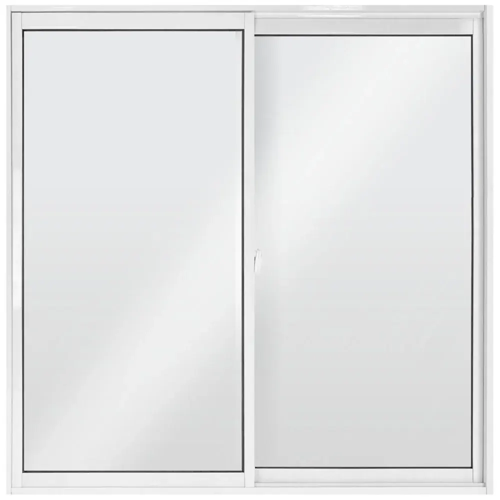 Janela tropical de alumínio 2 folhas 100X100CM branca da Aluvid