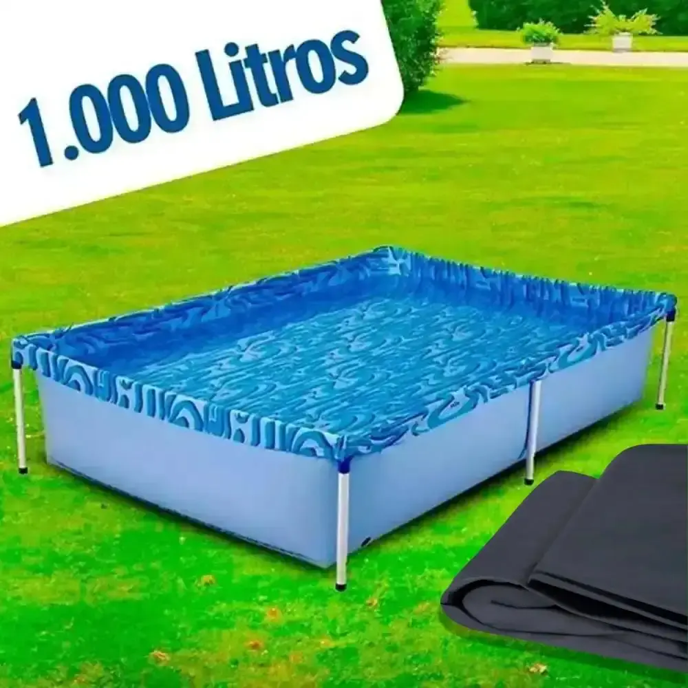 Piscina retangular 1000 litros 189X126X42CM com capa Mor — fotografia 7