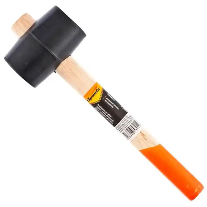 Martelo de borracha com cabo de madeira 60 MM 450G 1115055 Sparta