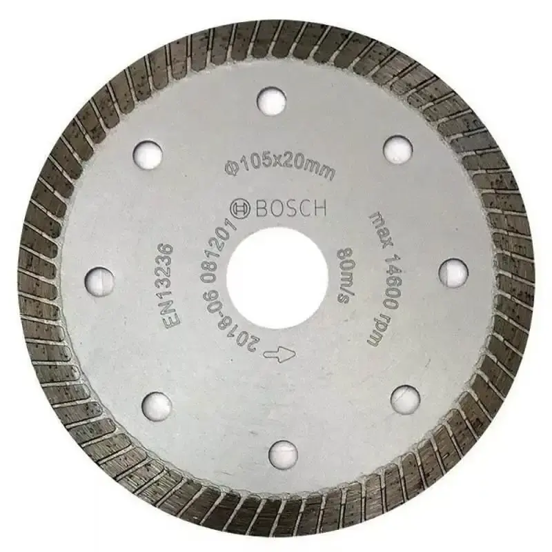 Disco de corte diamantado 4.3/8 POL 105 MM fino para porcelanato turbo Bosch — fotografia 2
