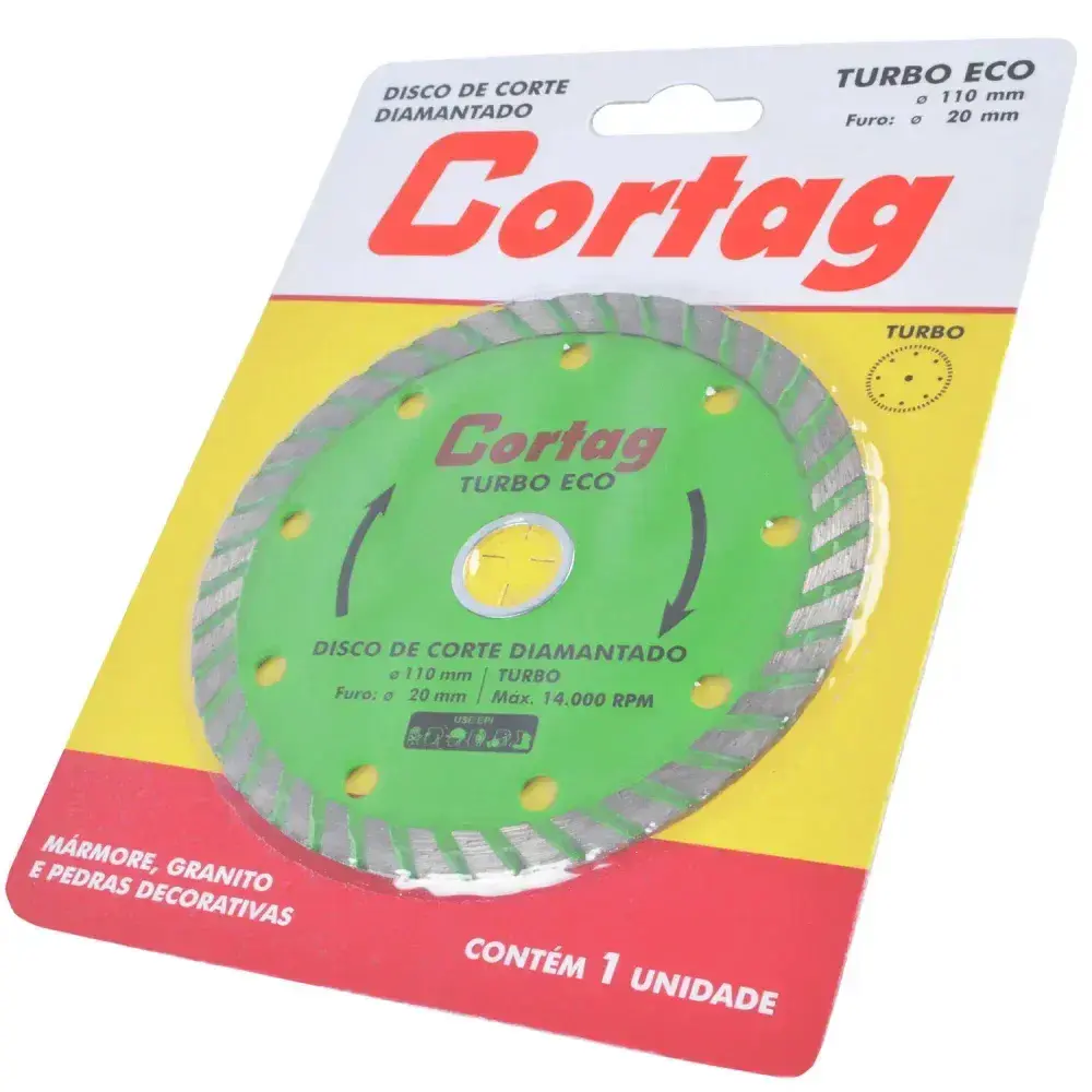 Disco diamantado 110MMX20MM Cortag turbo eco — fotografia 6