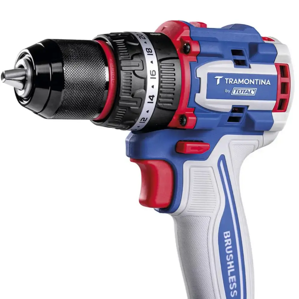 Parafusadeira furadeira impacto 1/2POL 20V n.m brushless 2 baterias 2AH carregador Tramontina — fotografia 4