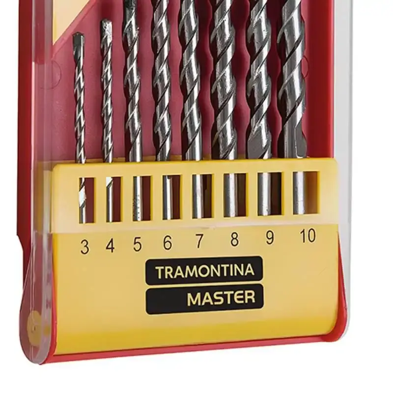Jogo kit de brocas de widea para concreto de 3 à 10 MM com 8 peças Tramontina — fotografia 2